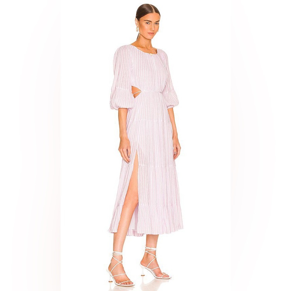 Elegant Pink Striped Dress